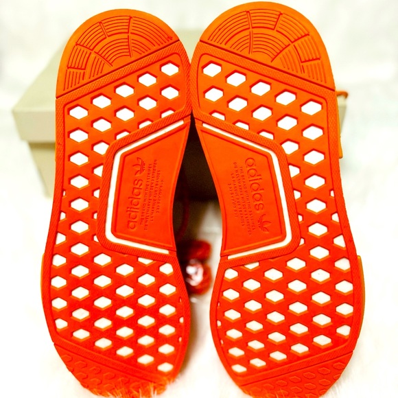 Pharrell Williams Orange Adidas HU NMD Originals Gy0095 - Picture 11 of 11